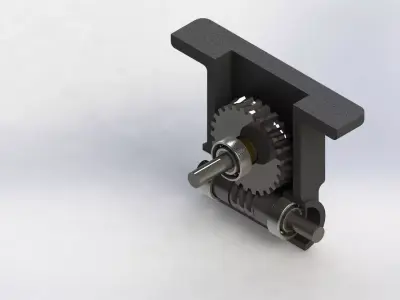 Worm and Wheel Gear 3D model