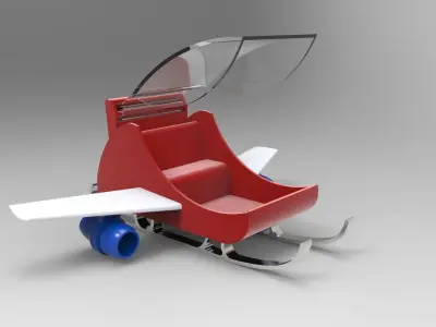 Santa Sleigh Free 3D model