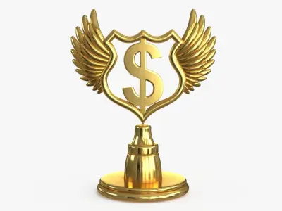 Award Trophy 02 Low-poly 3D model