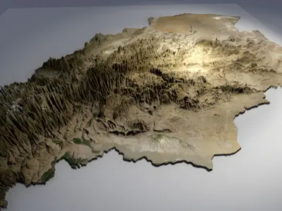 Afghanistan   3D Topography model Free 3D model