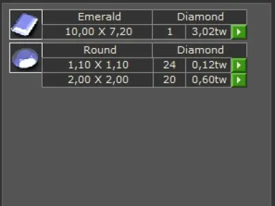 Emereald cut Engagement Ring 3D print model