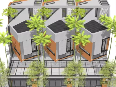 Modern Tropical Tiny House Minimalist Architecture Design 3D model