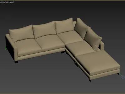 Sofa Zara Corner unit large left facing extra deep 314x322cm 3D model