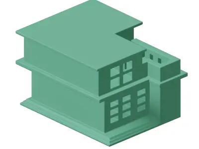 Plastic Exquisite Cartoon Villa Toy 3D model