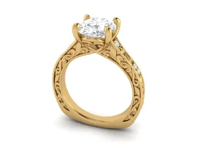 Bridal Engagement Ring  3D print model