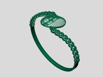 1381 Golden Leafstream Bracelet 8gm 3D print model