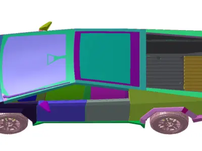 Tesla Cybertruck Foundation Edition 2024 Vehicle 3d scan data 3D model