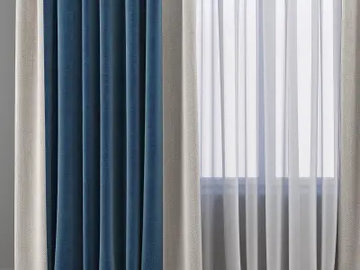Set 78 Curtains 3D model
