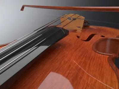 Violin Low-poly 3D model purchase