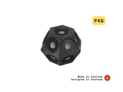 3D Scan Hexagon Mushroom Marker Free 3D print model