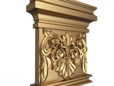Carved Capital 01101 Low-poly 3D model