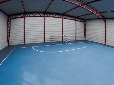 Realistic Futsal Court 3D Model True to Life Dimensions 3D model Low-poly 3D model
