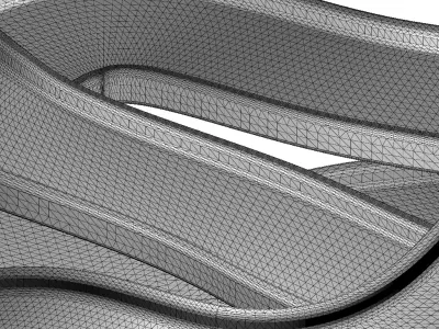 Architectural Complex Bridge 3D print model