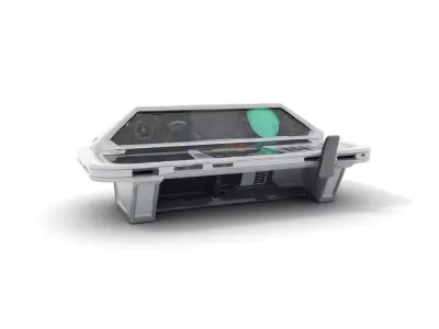 Futuristic Command Console Model Pack Low-poly 3D model