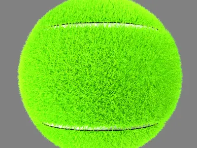 Tennis Ball Low-poly 3D model