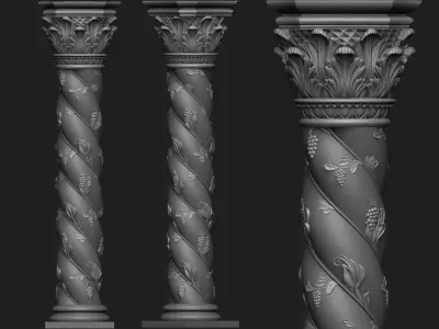 Ornamental Column 3D print model