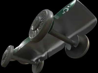 Vintage mini tin racing car toy 3D model