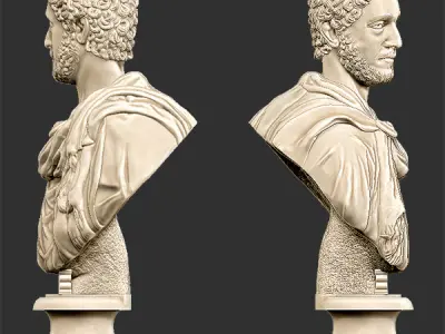 Printable bust of Commodus Emperor 3D print model