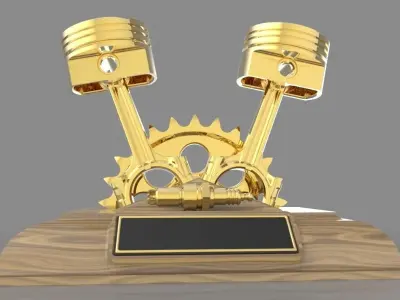 Piston trophy 3D model