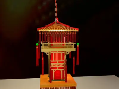 Chinese palace lantern 3D model 20