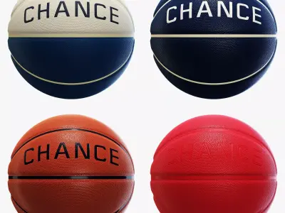 Basketball ball chanse set 3D model