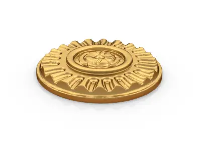 Classic round decor ornament carved 17 3D model