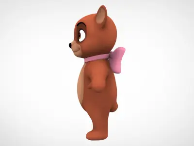 Teddy Bear Low-poly 3D model order
