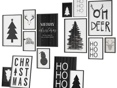 462 happy new year 07 christmas posters 3D model