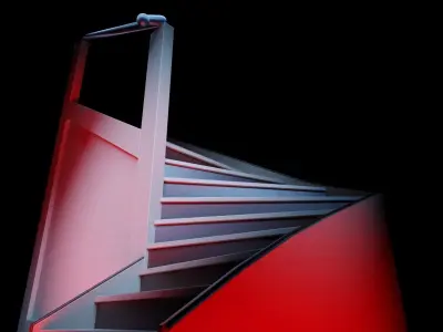 Stairs set of Free low-poly 3D model purchase