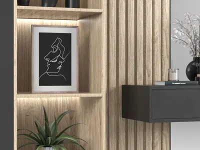 modern hallway set 3D model