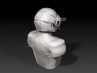 Long NFL Football Helmet Stand 3D print model 3D print model