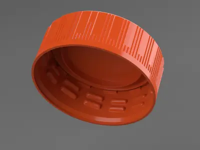Plastic Coke bottle Screw Cap 3D 3D model