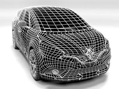 RENAULT GRAND SCENIC Low-poly 3D model