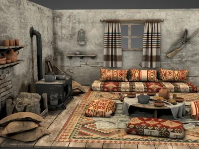 Traditional Anatolian Village Room 3D model