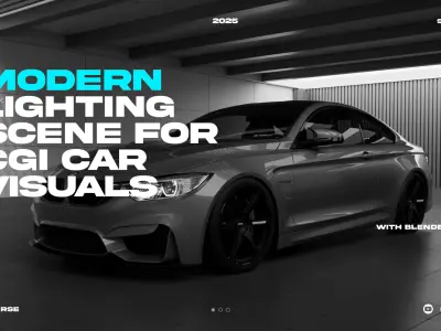  3D Interior Rendering Scene Without CAR 3D model