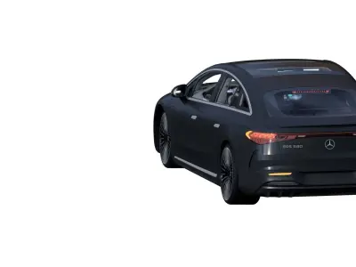 Mecedes EQS 580 with interior 3D model