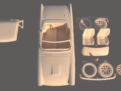 Sunbeam tiger 1966 printable model 3D print model