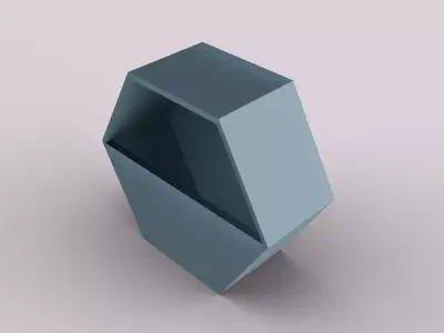 Hexagonal Wall Mount Planter 3D print model