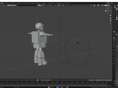 rusted robot 3d model Free low-poly 3D model