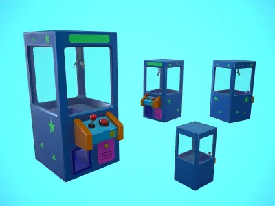 CLAWN MACHINE CARTOON STYLIZED  Low-poly 3D model