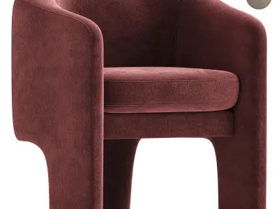 Upland Upholstered Armchair 3D model