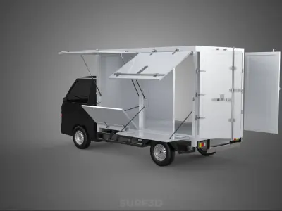 MITSUBISHI COLT L300 PICKUP BOX TRUCK CARGO FREIGHT CUBE VAN CAR 3D model