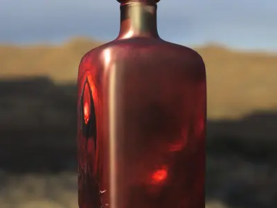 Demonic Potion Bottle Low-poly 3D model