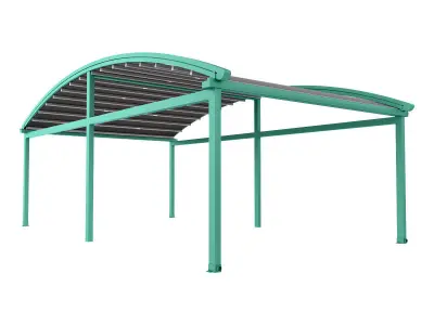 Motorized Pergola 2a copper patina 3D model