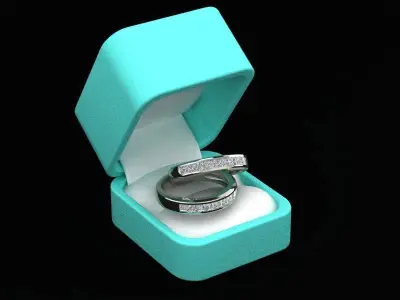 Princess wedding ring 3D print model