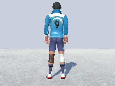Sports Avatar male 05 Rigged Low-poly 3D model