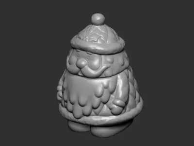 Santa Claus Sugar Bowl 3D print model