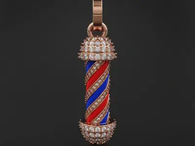 Barber Pole Pendant 3D print model