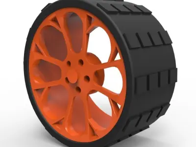 Rims of a jaguar car Free 3D model