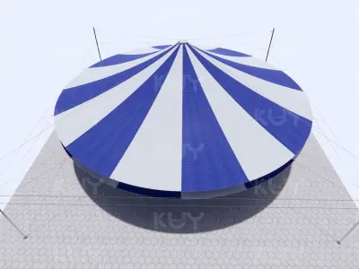 Event umbrella type 2 floors Low-poly 3D model